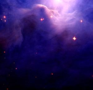 Blushing dusty nebula